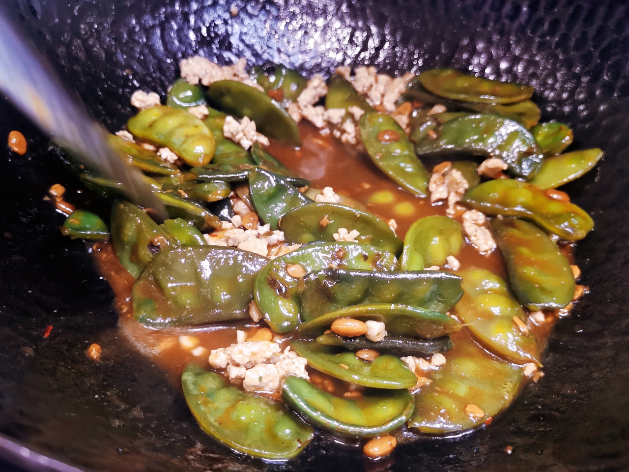 下饭菜：麻婆肉糜扁豆的做法 步骤4