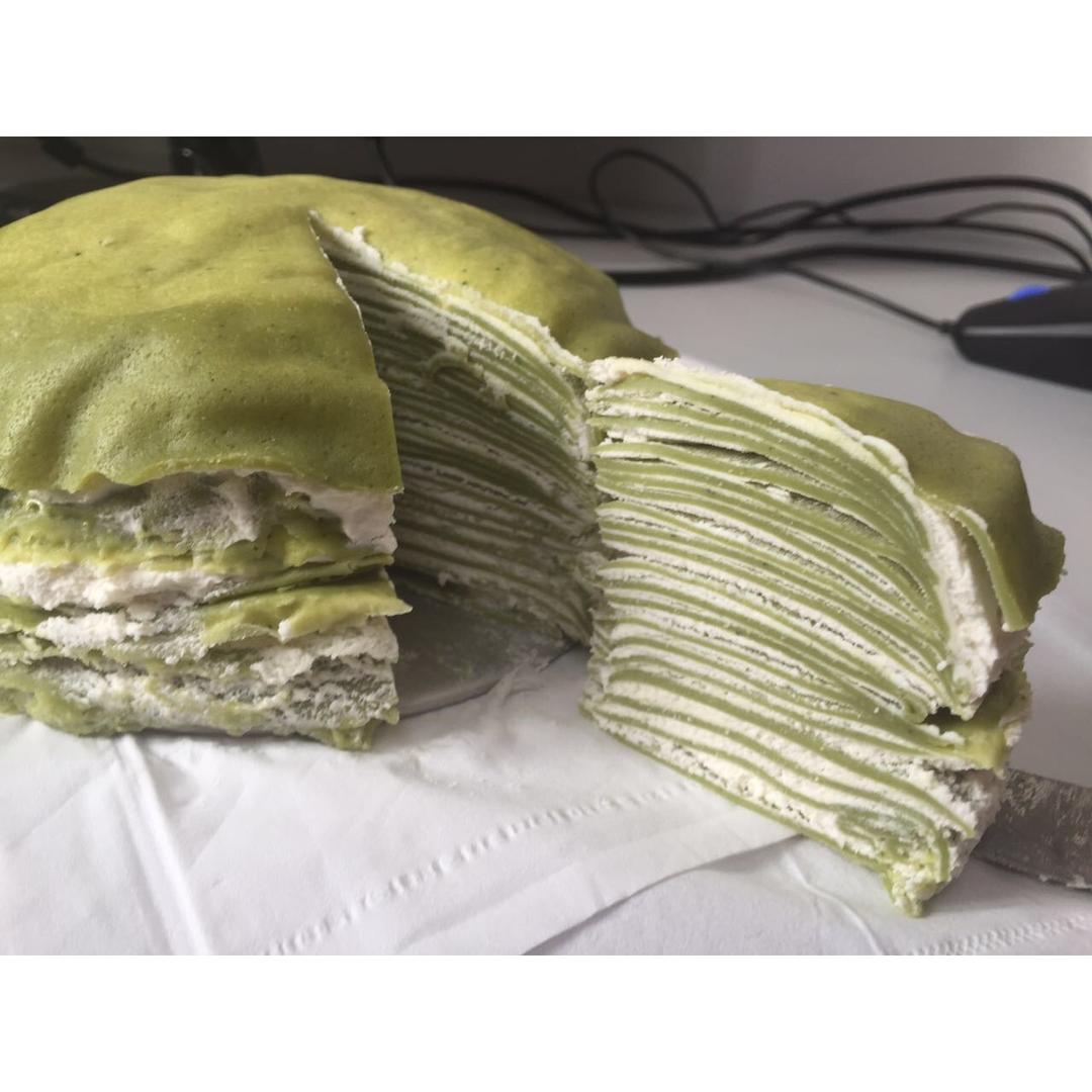 美味的煎蛋糕—抹茶千层蛋糕