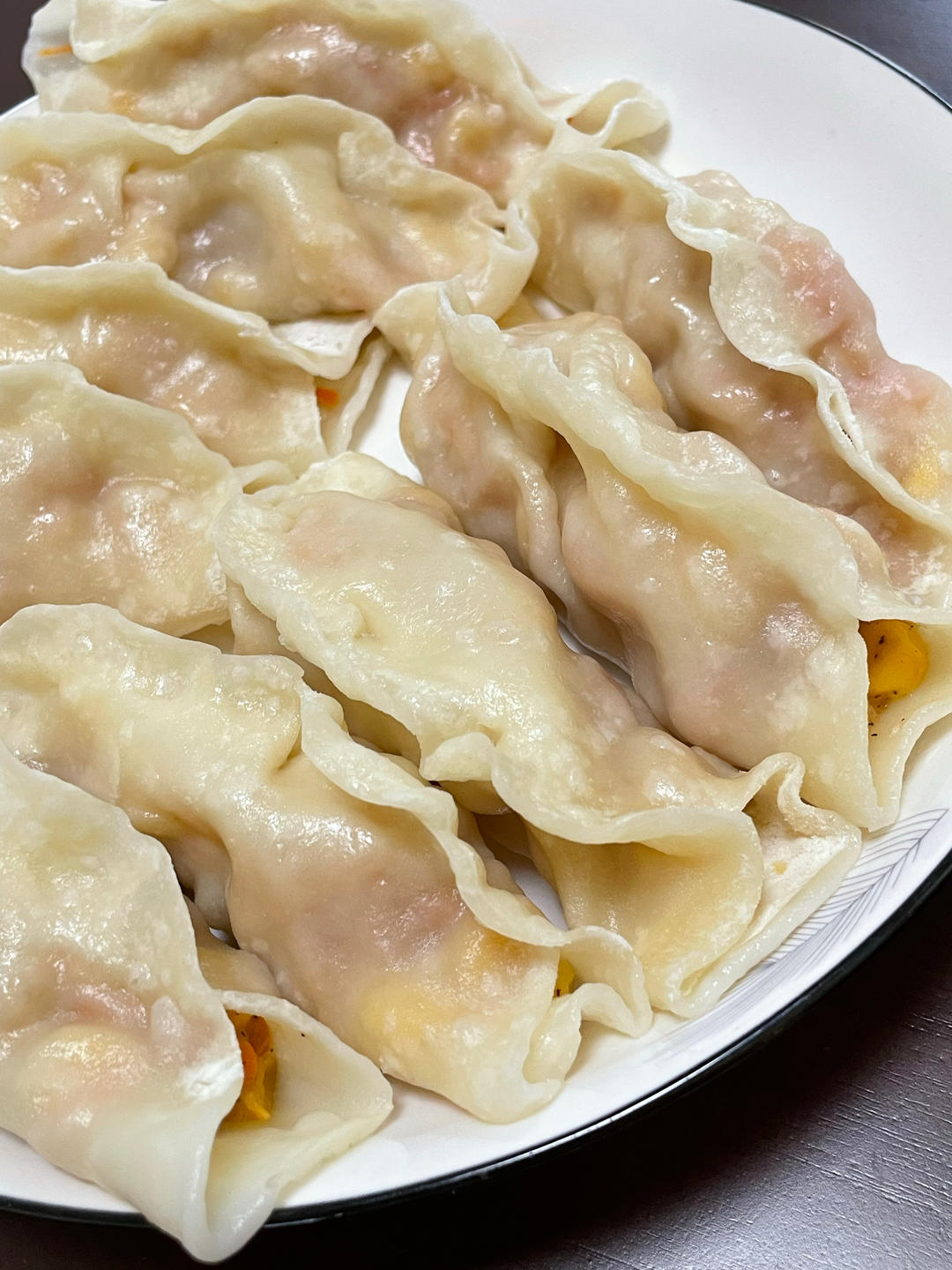 减脂虾滑胡萝卜玉米蒸饺