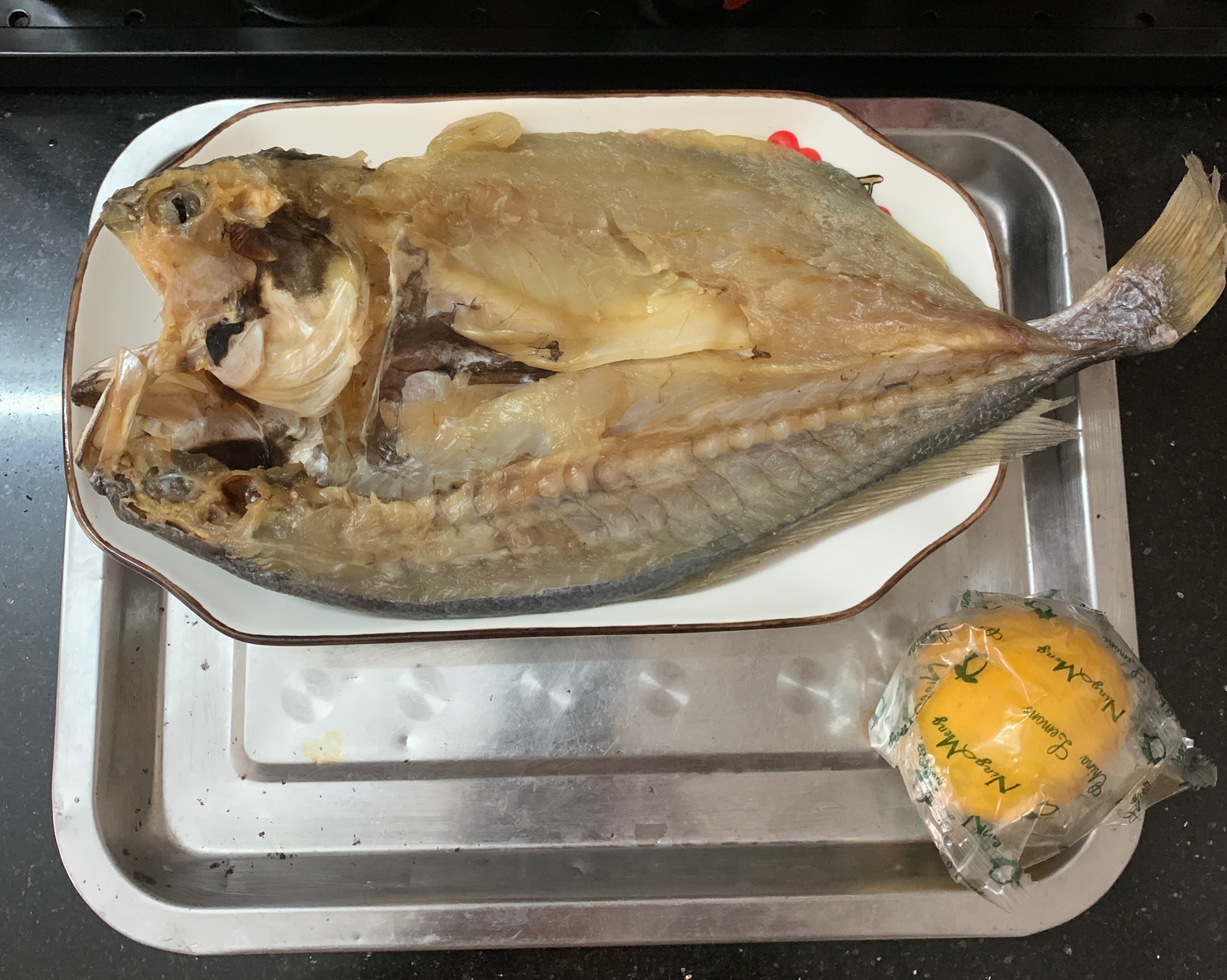 干煎黄花鱼干/风干鱼+海鱼的做法 步骤1