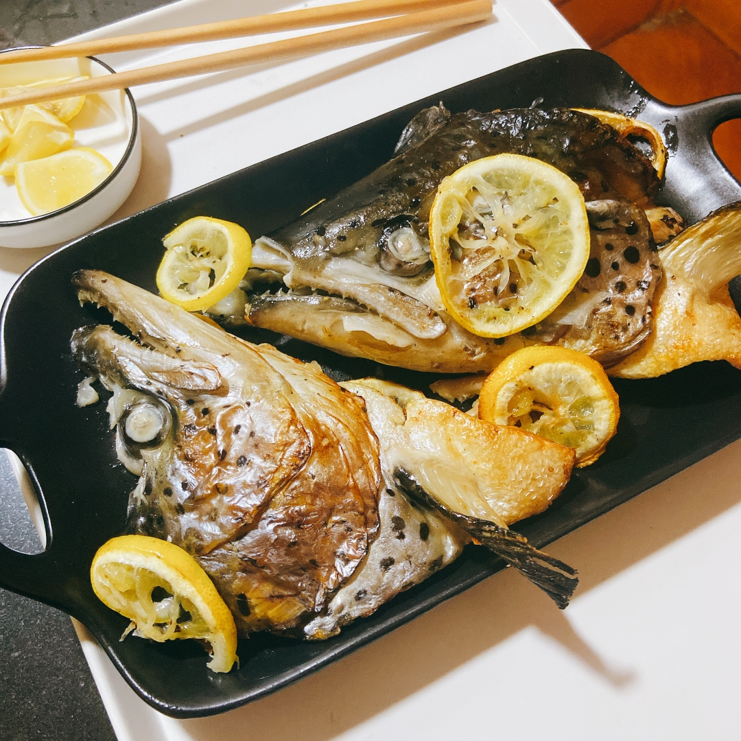 日式烤三文鱼头（空气炸锅版）的做法