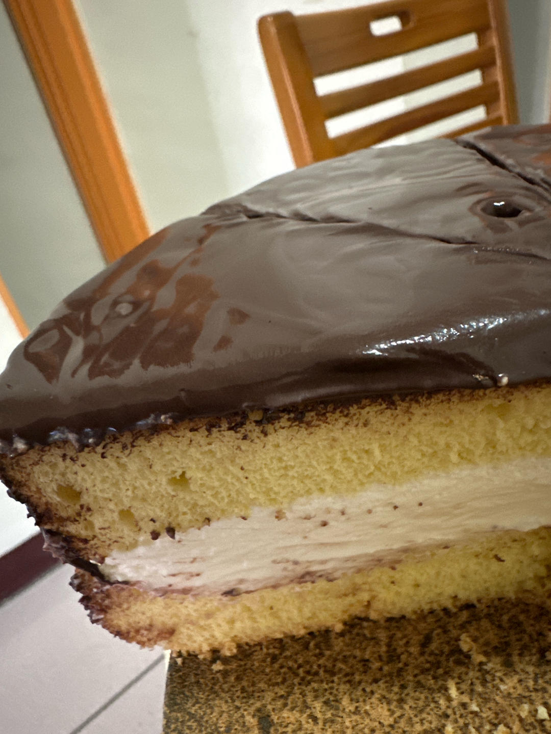 自制巧克力（黄油可可粉）少油脂淋面