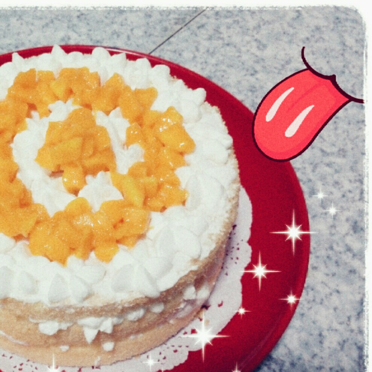 时下流行的鲜奶油戚风裸蛋糕