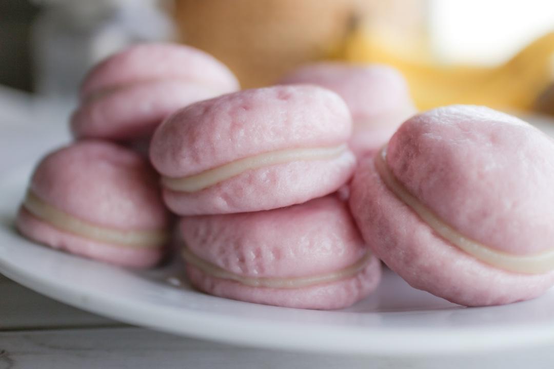 松软Q糯马卡龙馒头豆沙包