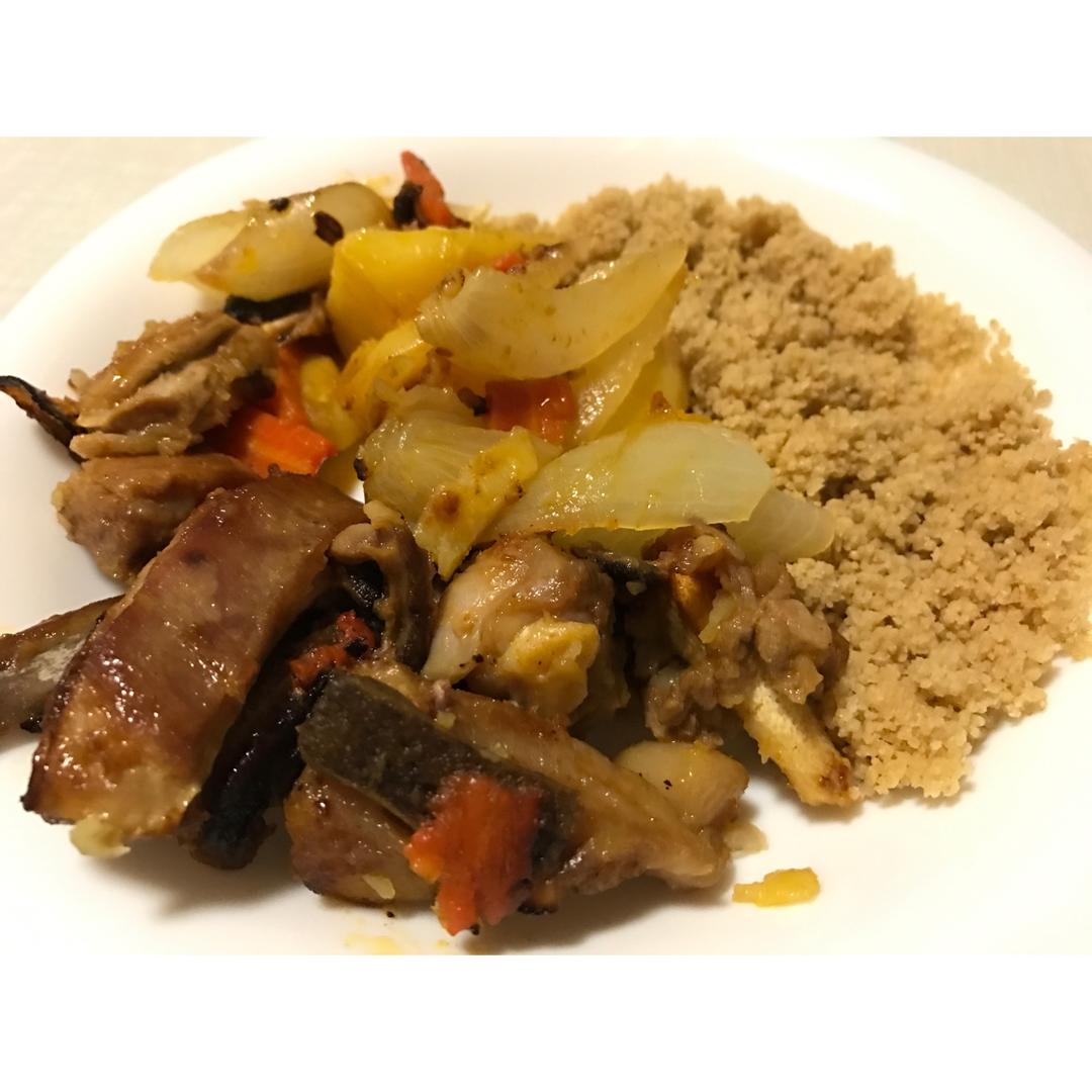 突尼斯朋友做的正宗古斯古斯面couscous