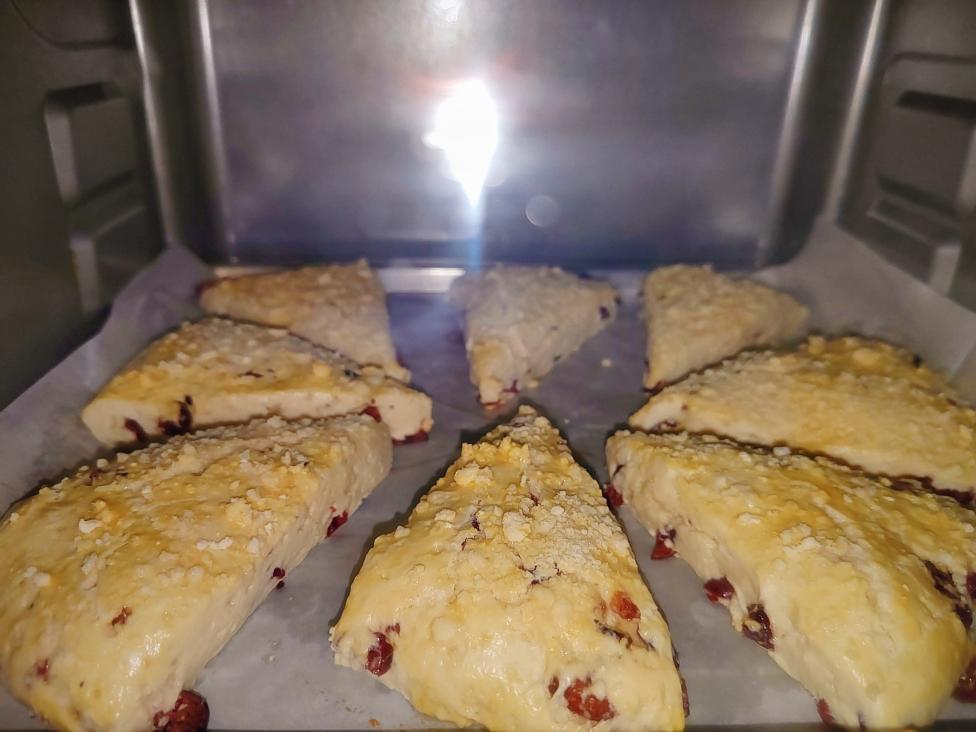 满屋飘香，口口都是满足——酥松香甜的蔓越莓蜜豆司康