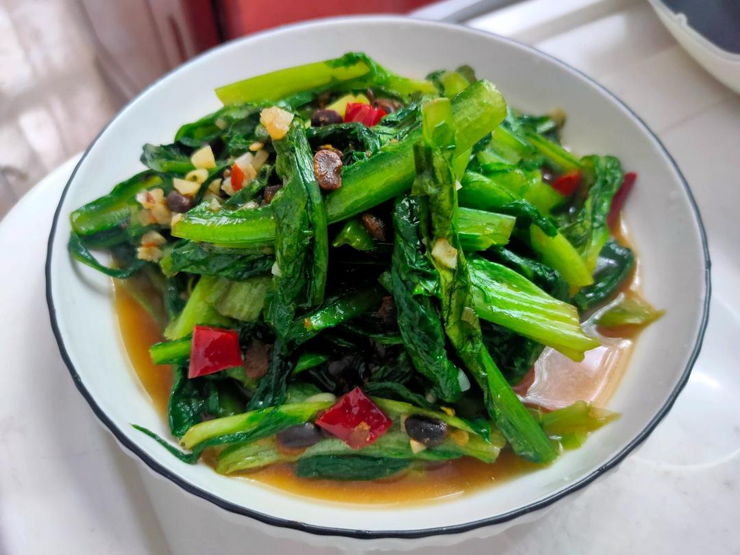 豆豉油麦菜