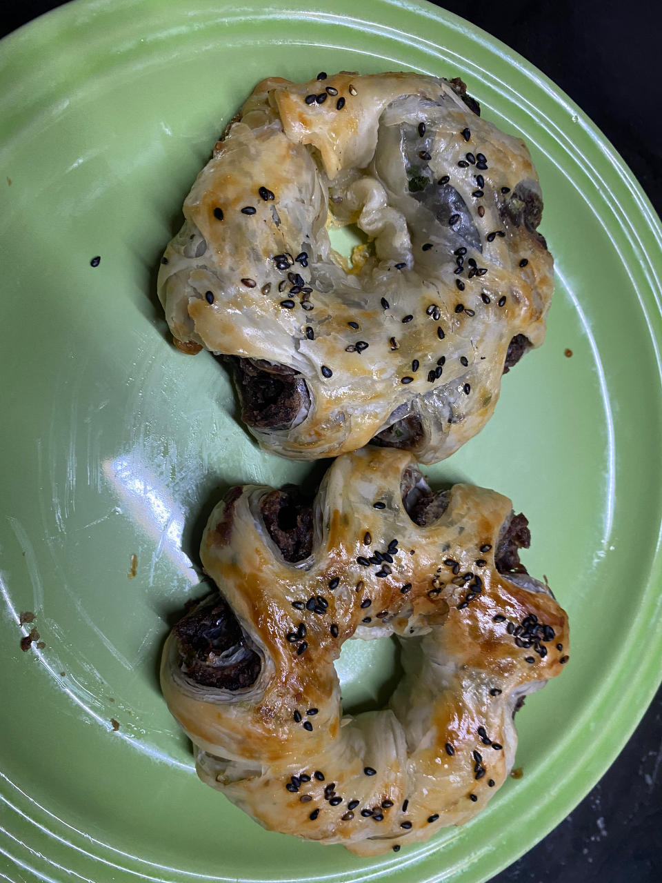 手抓饼的花样吃法之一「手抓饼豆沙卷」