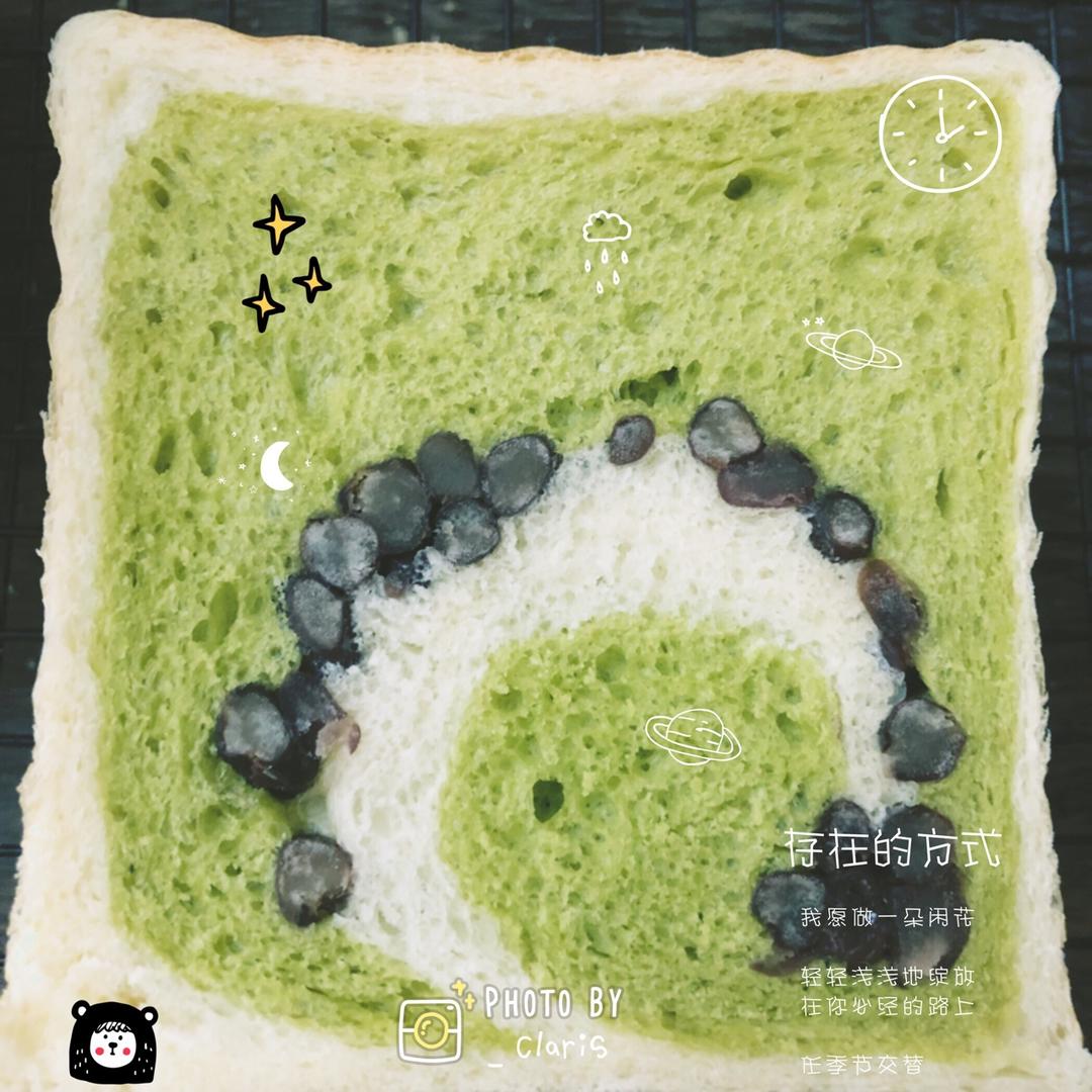 抹茶蜜豆吐司