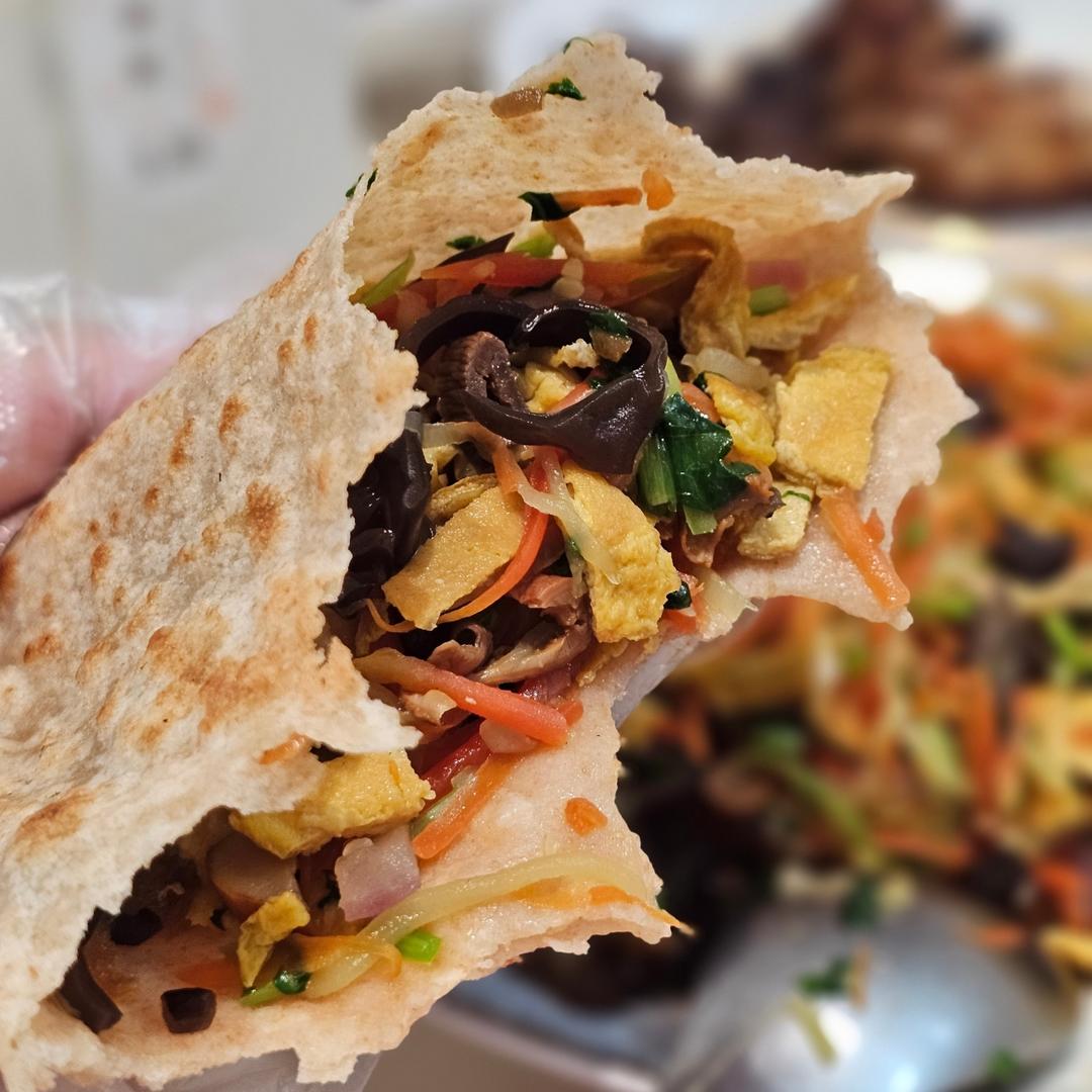 半烫面的口袋饼｜装啥都好吃