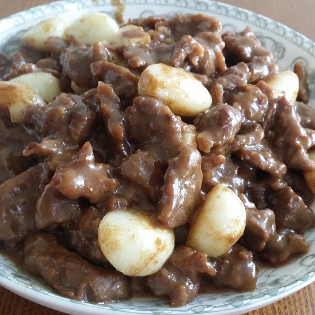 黑蒜子牛肉粒