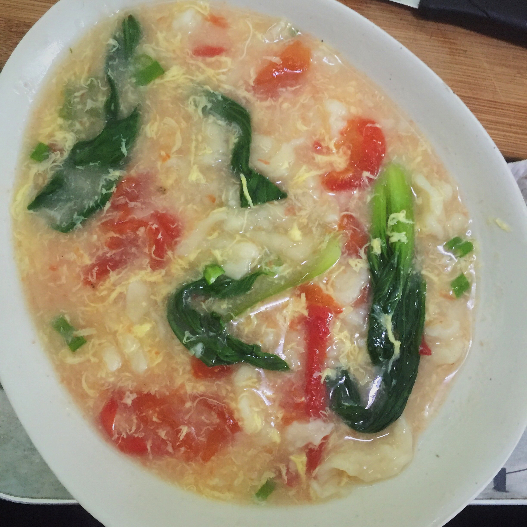 西红柿鸡蛋疙瘩汤