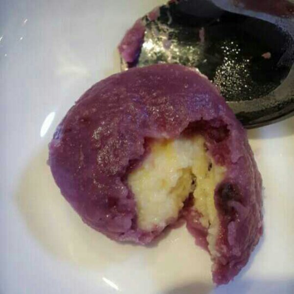 卡仕达紫薯丸子