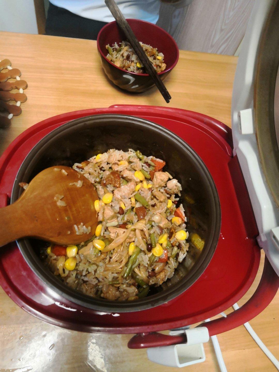 胡萝卜🥕豇豆饭～电饭锅版颜值在线