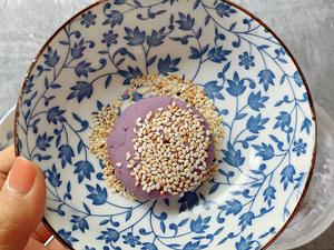 香糯小点心·紫薯芝麻饼的做法 步骤11