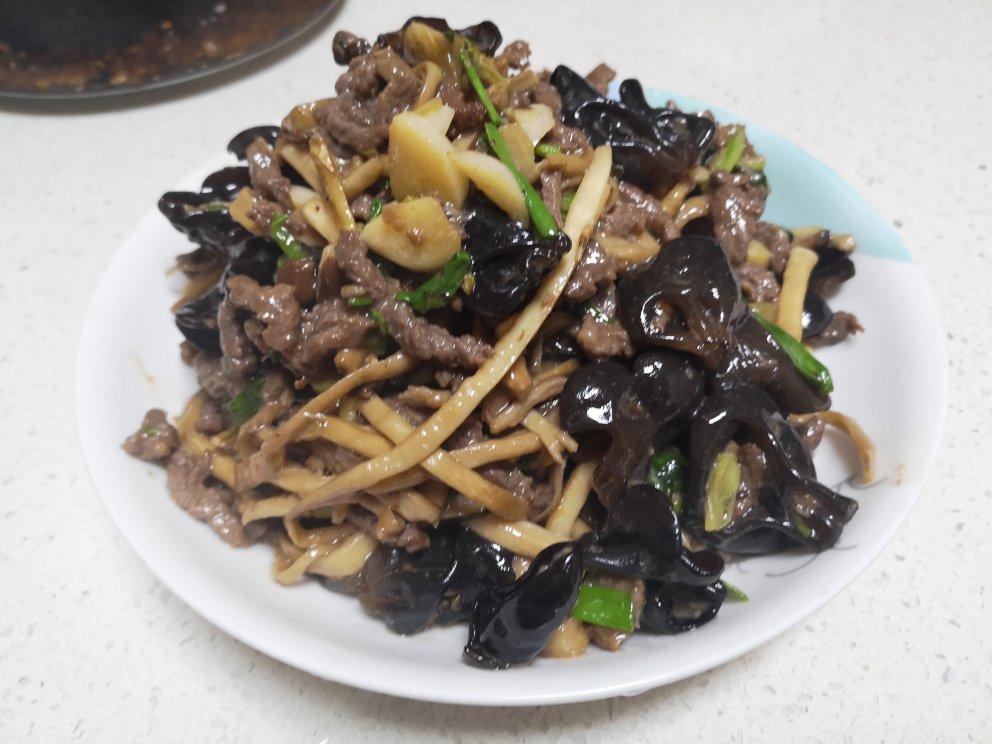 茶树菇炒牛肉