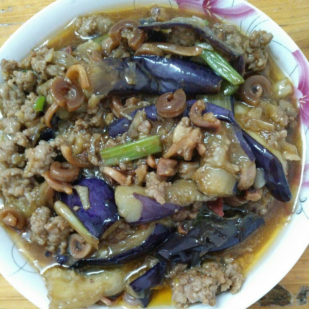 红烧肉沫茄子