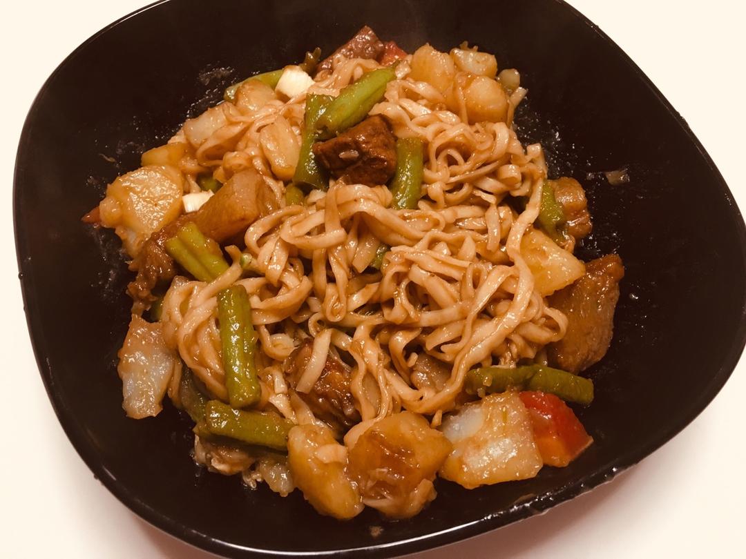 豆角焖个面