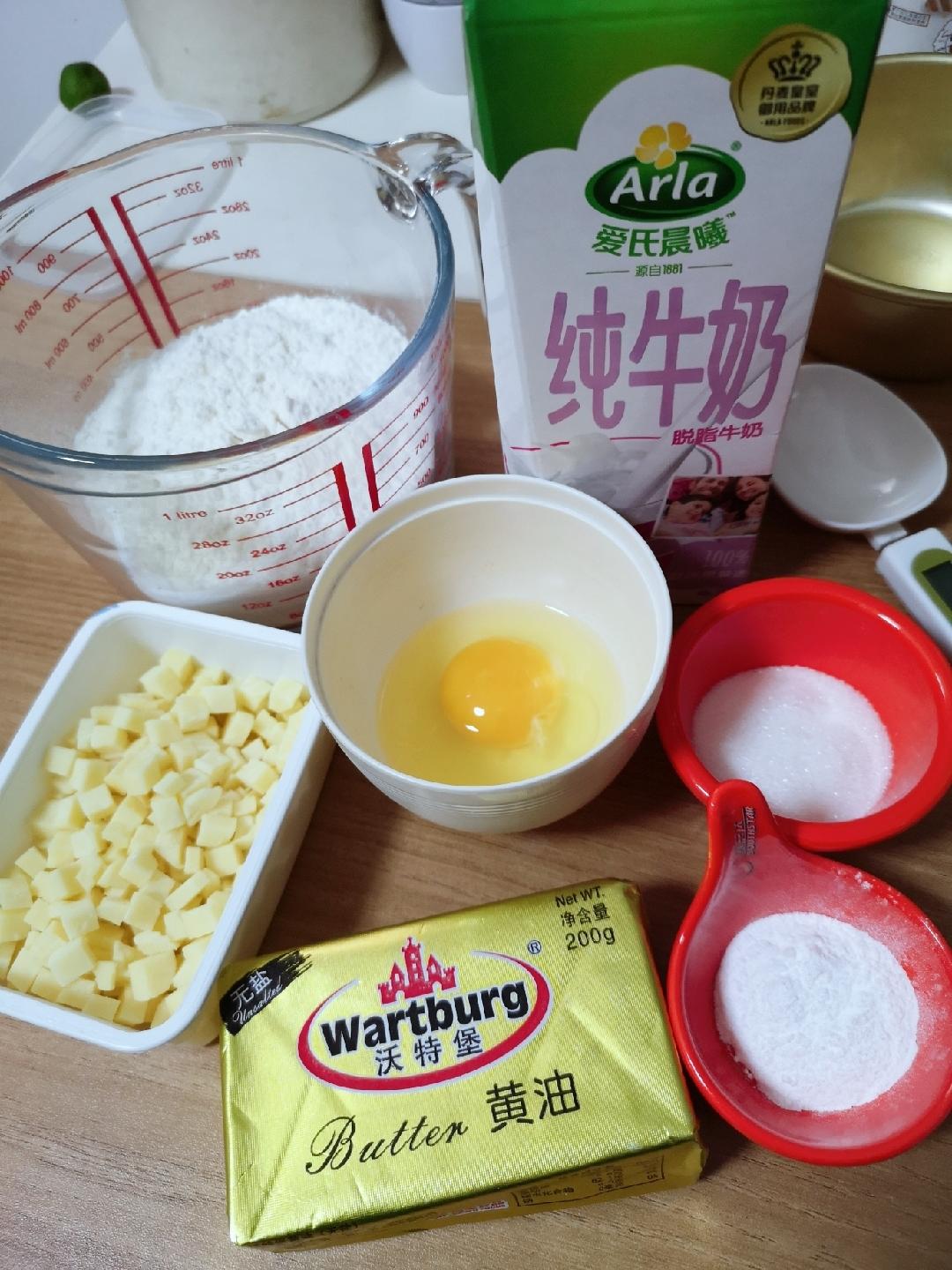 纯奶手撕吐司的做法 步骤1