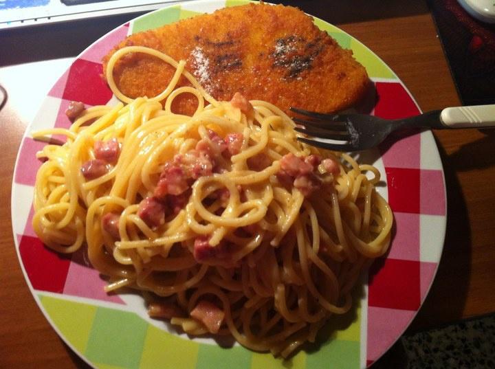spaghetti alla carbonara意大利培根鸡蛋面的做法