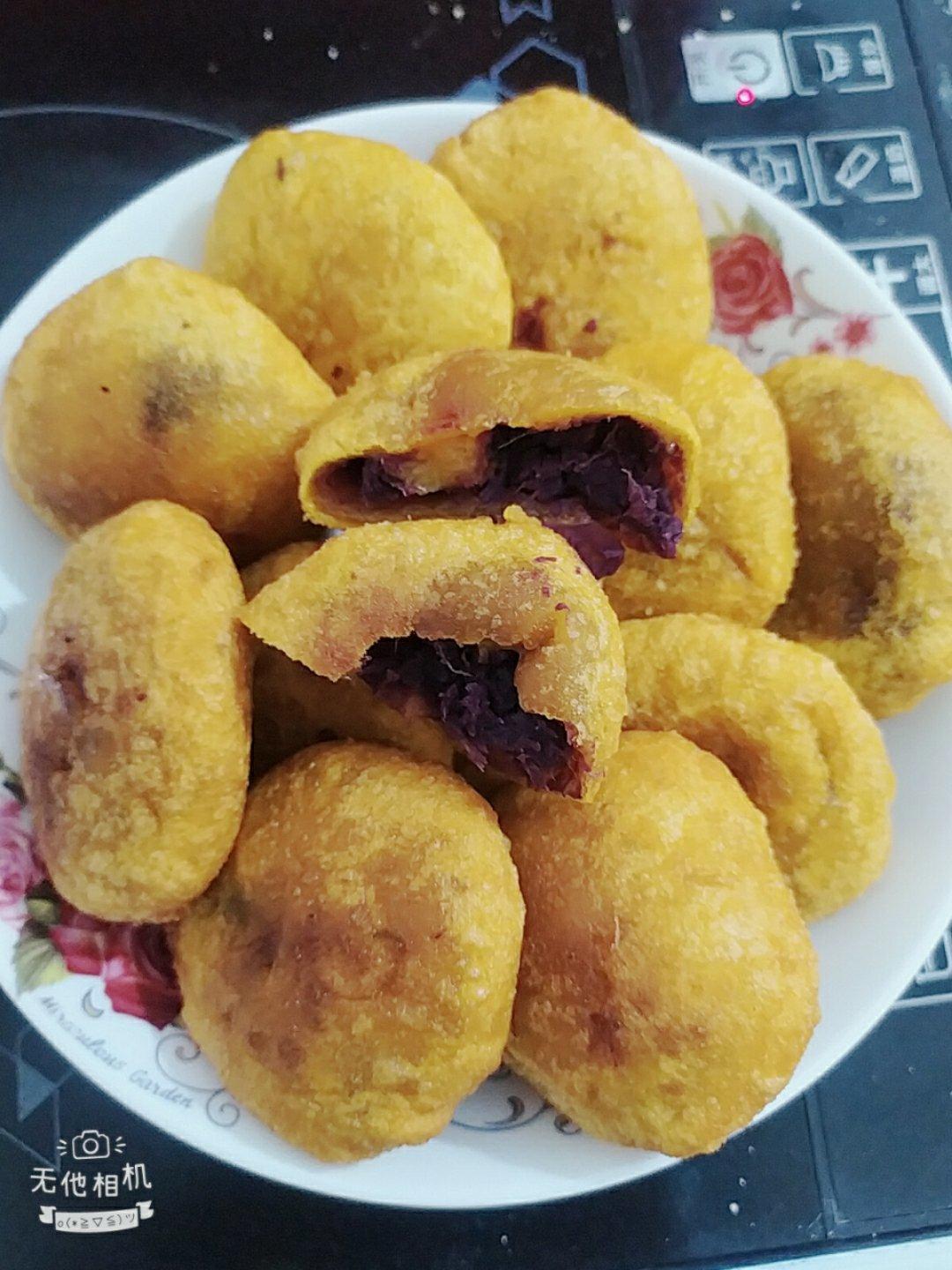 紫薯馅南瓜饼