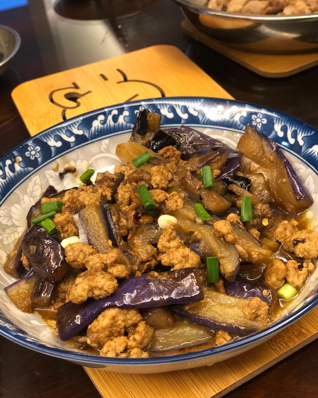 红烧肉沫茄子