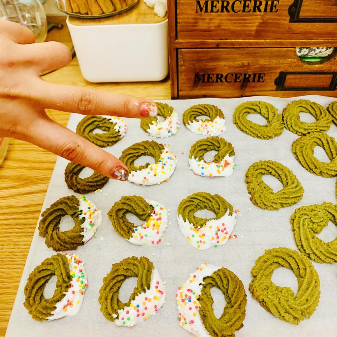 【圣诞花环】抹茶曲奇