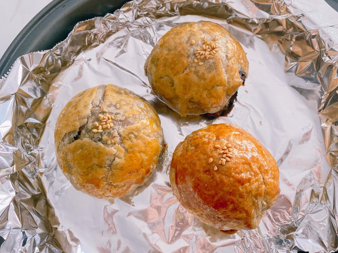 全麦蛋黄酥 全麦起酥/手抓饼版蛋黄酥 减肥减脂的做法