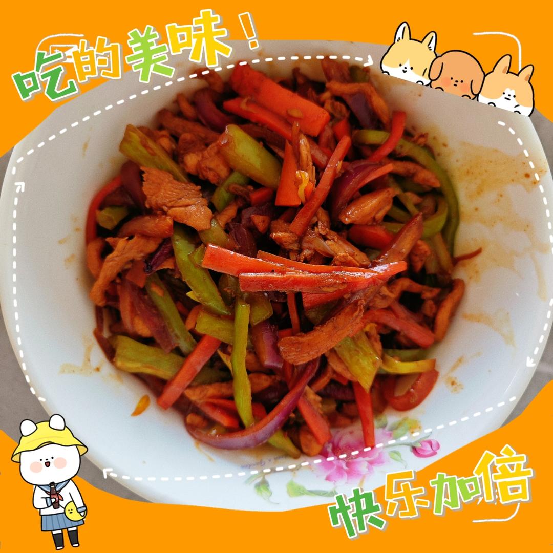 无敌下饭低脂鸡胸肉版鱼香肉丝