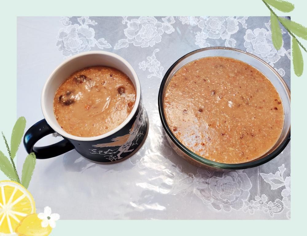 姜汁红枣杞子燕麦饮