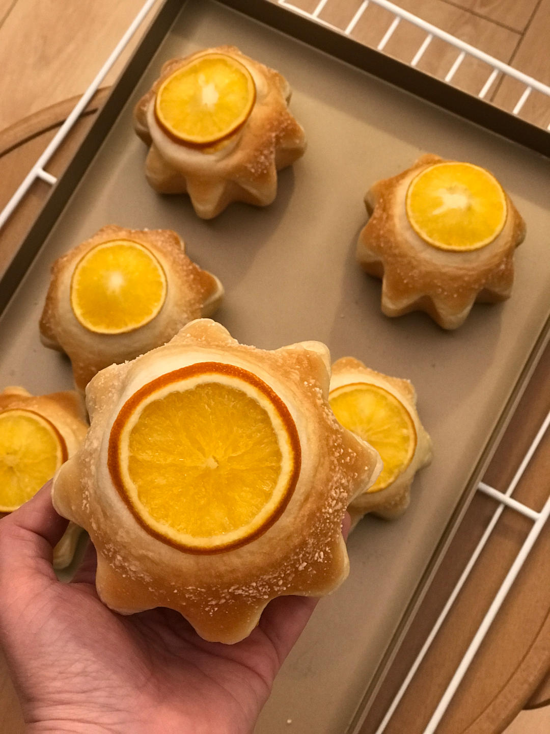 香橙卡士达星星包