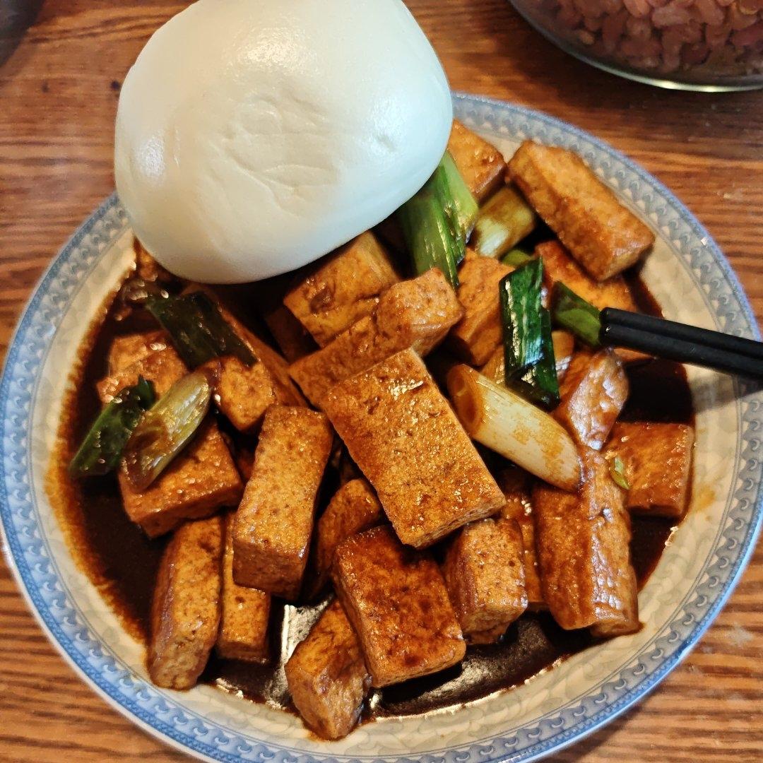 葱烧豆腐
