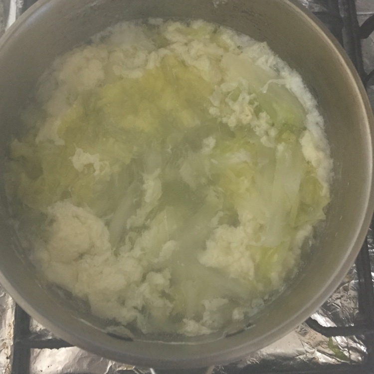 白菜粉丝鸡蛋汤