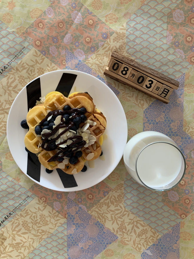 轻食·外脆内软的南瓜华夫饼，无油无糖