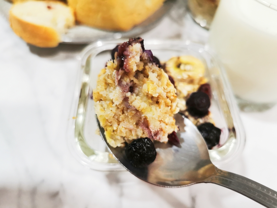 越吃越瘦的健康早餐-香蕉蓝莓烤燕麦的做法 步骤5