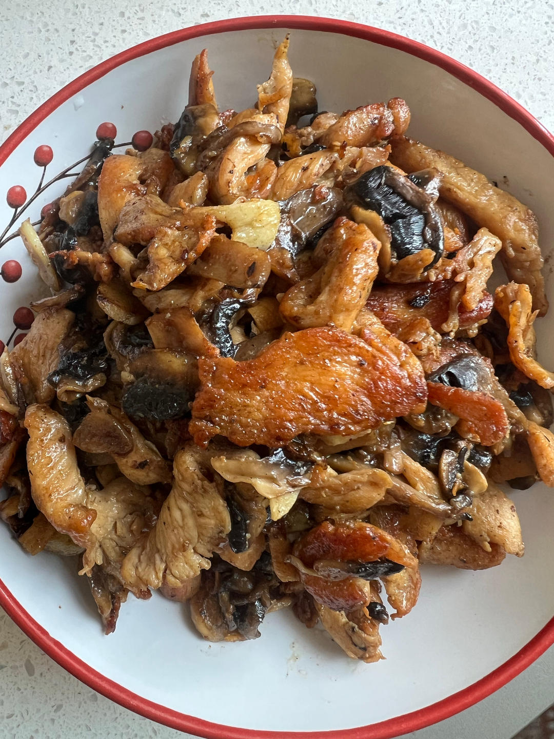 嫩滑不柴❗️爆好吃的黑椒口蘑炒鸡胸肉～绝了