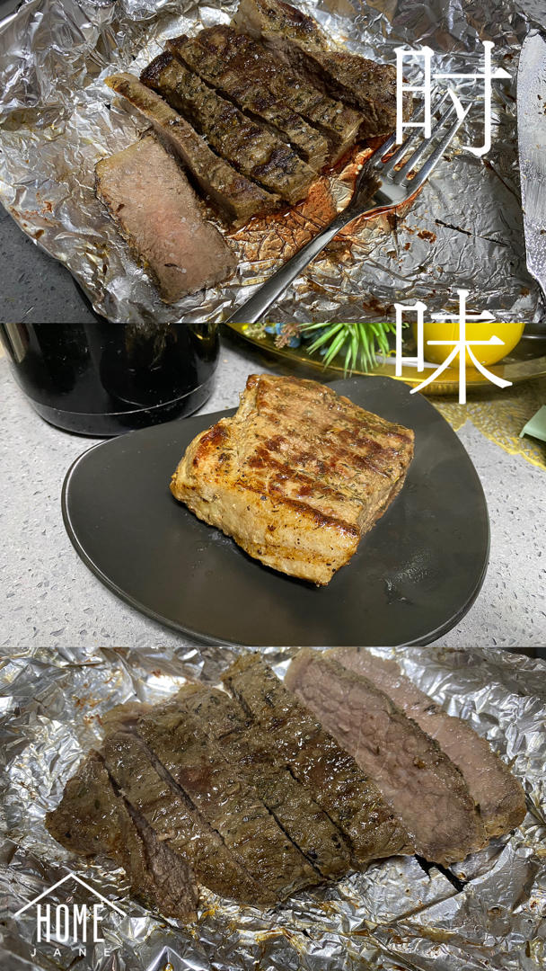 烤箱版厚切牛排（全熟）