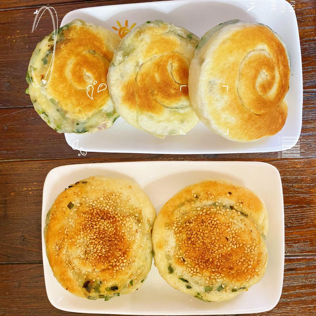 家常椒盐葱花发面烙饼的做法