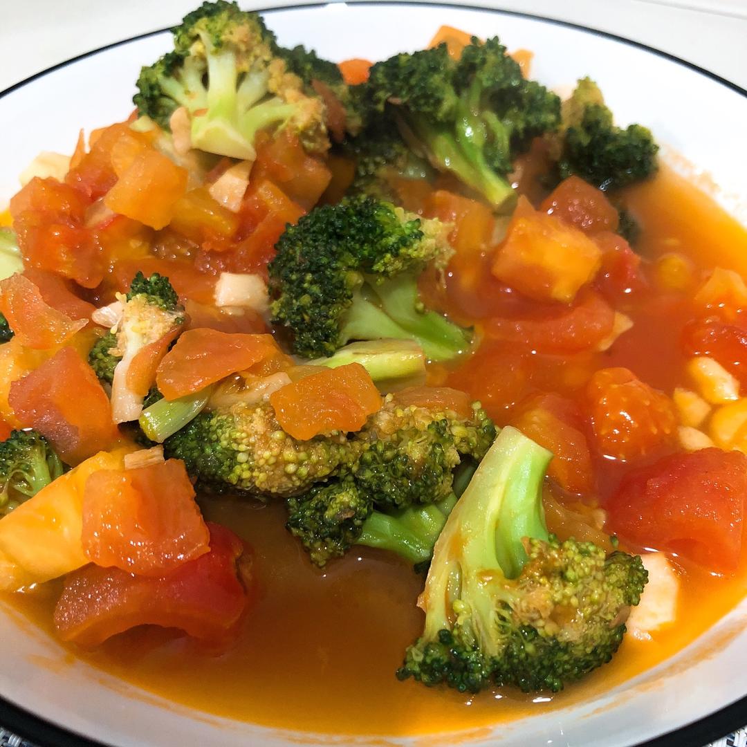 有机花菜炒西红柿