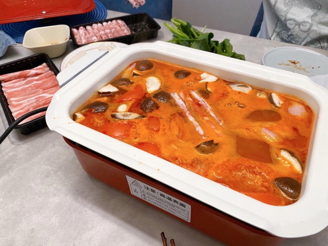 汤都可以喝的番茄火锅锅底