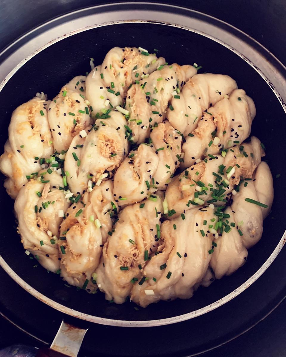 生煎肉松花卷
