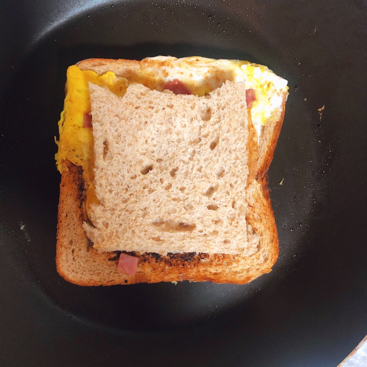 爆浆芝士火腿三明治🥪低脂早午餐（5分钟零厨艺快手）的做法 步骤6