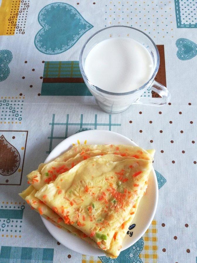 胡萝卜葱花鸡蛋饼