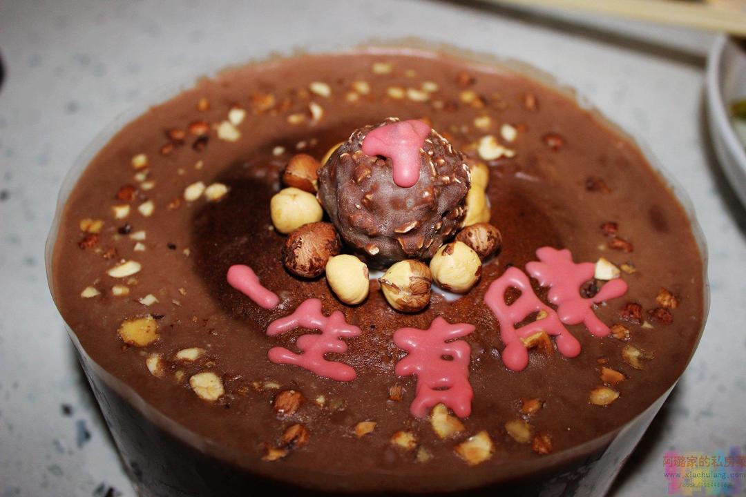 榛子巧克力布丁轻乳酪蛋糕(芝士片版)的做法