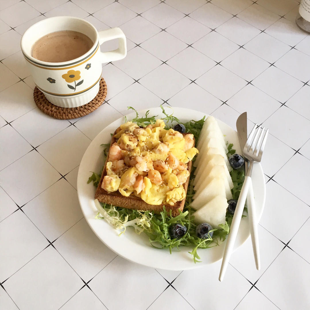 和风海苔虾滑蛋三明治【健康一手握】
