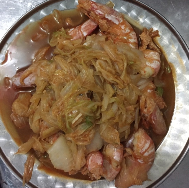 白菜炒虾