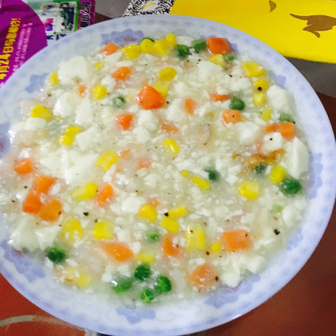 虾仁豆腐煲