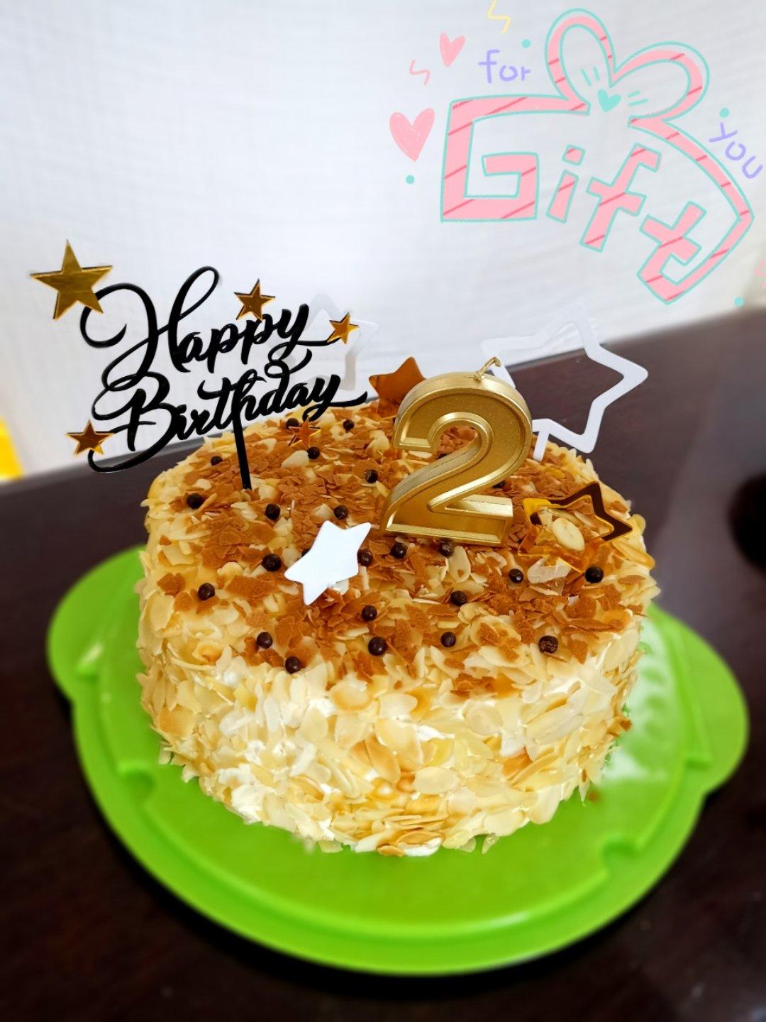 焦糖海盐生日蛋糕