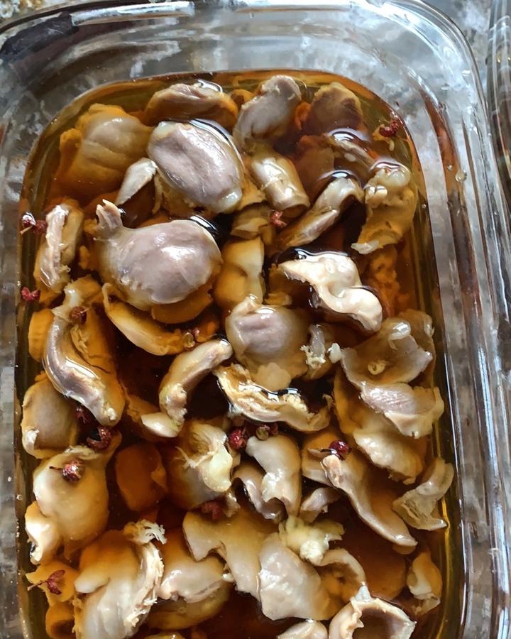简单好吃的下酒菜～糟卤鸭胗 风爪