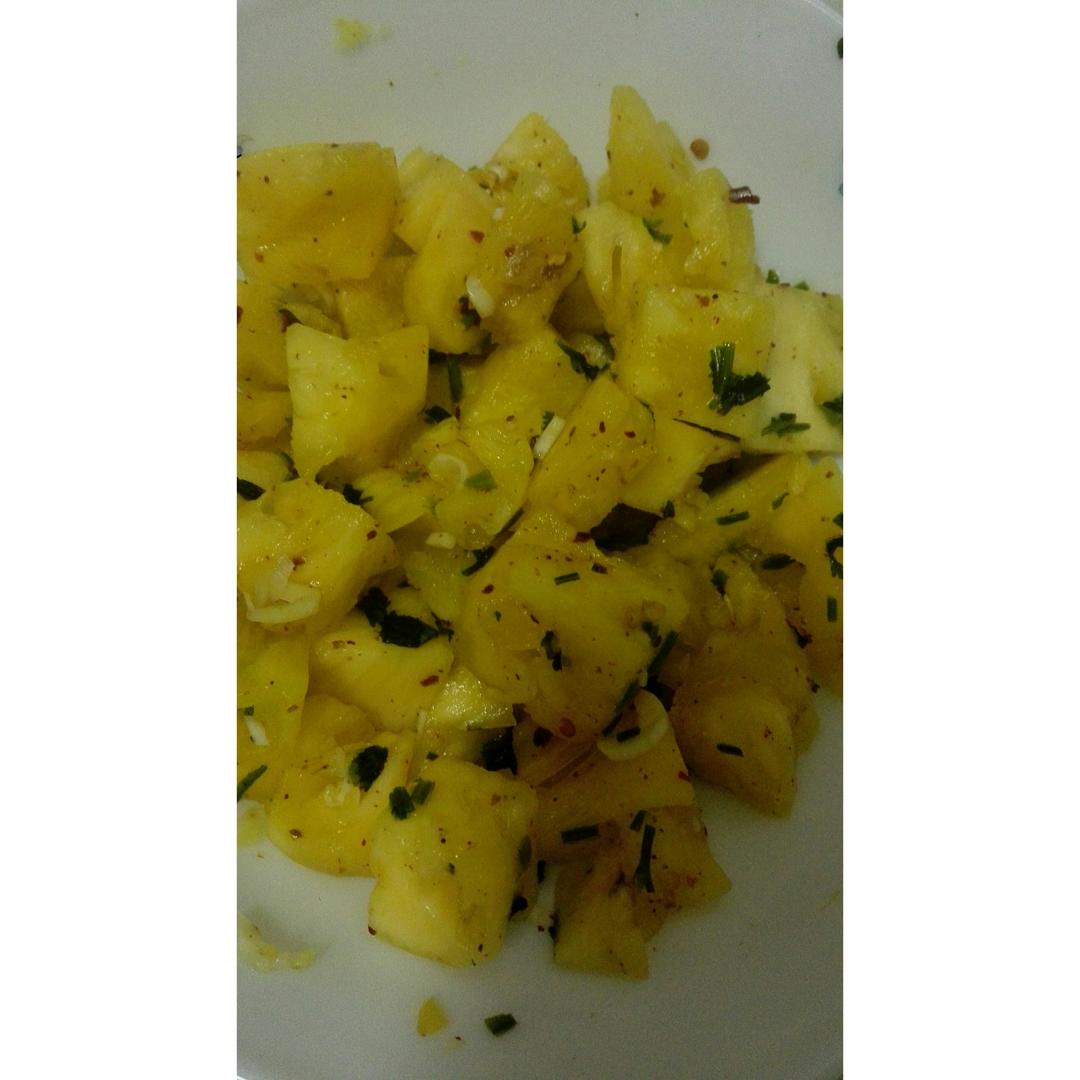 凉拌菠萝（米米姐教我的，超级爱）